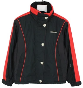 DESCENTE Jacket Women's US 10 Padded Black & Red Short Armpit Air Vents - Picture 1 of 12
