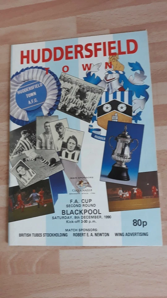 Huddersfield Town v Blackpool FA Cup 2nd Rd December 1990 - Image 1 of 1