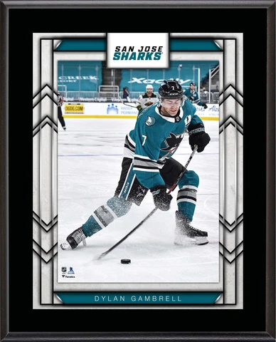 Dylan Gambrell San Jose Sharks 10.5" x 13" Sublimated Player Plaque Cover