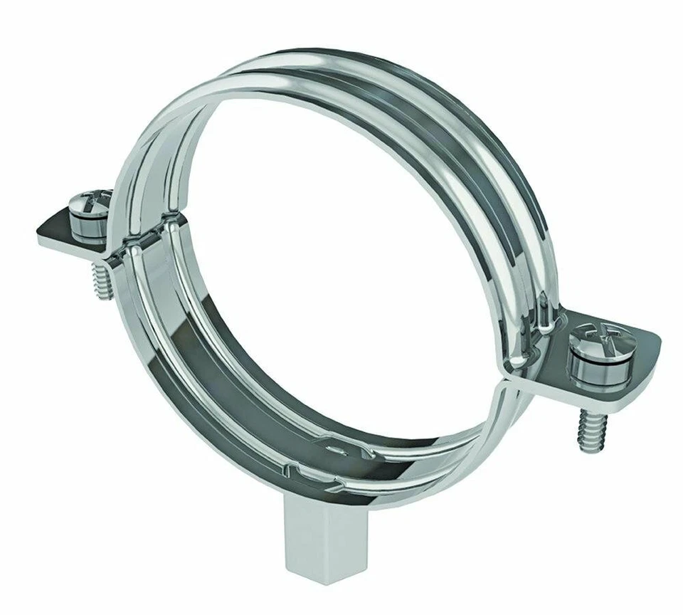 PIPEWORK SUPPLIERS BZP UNLINED PIPE CLAMP WITH BOSS