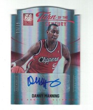 DANNY MANNING 2012-13 Panini Elite AUTO #23/49 Turn Of The Century Die-Cut SP