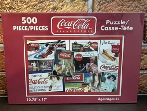Coca-Cola "Brand / Marque" 10.75" x 17" Puzzle 500 Pieces - Sealed - Picture 1 of 2