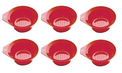 Paquete de 6 tazones de tinte rojo Pro Tip Foto 1 de 2