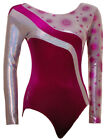 Gymnastic Leotard,Long Sleeves, OLYMPIQUE, All Sizes, #036c made in UK