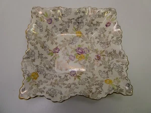 ART DECO JAMES KENT LONGTON POTTERY PLATE PEARL DELIGHT FLORAL ALLOVER CHINTZ - Picture 1 of 6