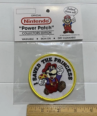NIP Super Mario I Saved the Princess Nintendo Power Iron-on Embroidered Patch - Image 1 of 3
