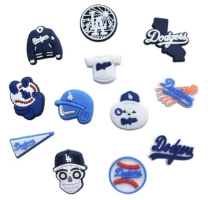 12 pcs Los Angeles Dodgers Shoe Decorations Charms. Compatible For Crocs - Picture 1 of 7