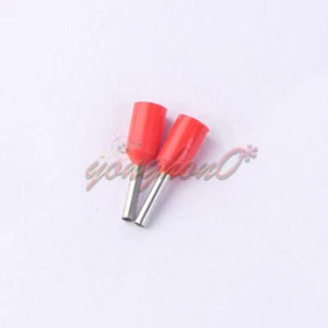 NUEVO 100 piezas Rojo 22 AWG E0506 0,5 mm² Cable Aislado Terminal Terminal Cable Férulas #D7 - Imagen 1 de 4