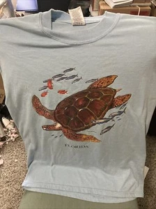 Blue Turtle Florida Shirt Jerzees Medium - Picture 1 of 5