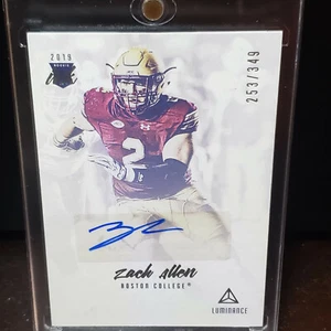 Zach Allen Autographed 2019 Panini Luminance Rookie Card Boston Cardinals Mint - Picture 1 of 3