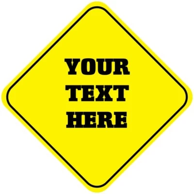 Aluminum Crossing Sign Your Text Here Custom Cross Xing Diamond Street Signal - image 1 of 4