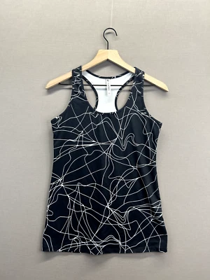 Fabletics Womens Black Tank Top Geometric Sleeveless Scoop Neck Size XS - Image 1 of 4