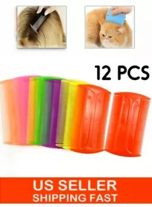 12 Pcs Lice Comb USA Fine Tooth Hair Adult Kids Pocket Flea Nit Tick pet cat dog - Picture 1 of 8