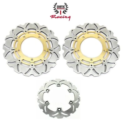 Juego de rotores de disco de freno delantero trasero para Suzuki Hayabusa 1300 2008-2017 dorado Foto 1 de 4