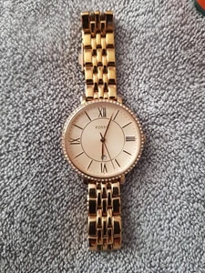 Fossil Carlie Mini Three-Hand Gold-Tone Stainless-Steel Women's Watch with Tin - Picture 1 of 6