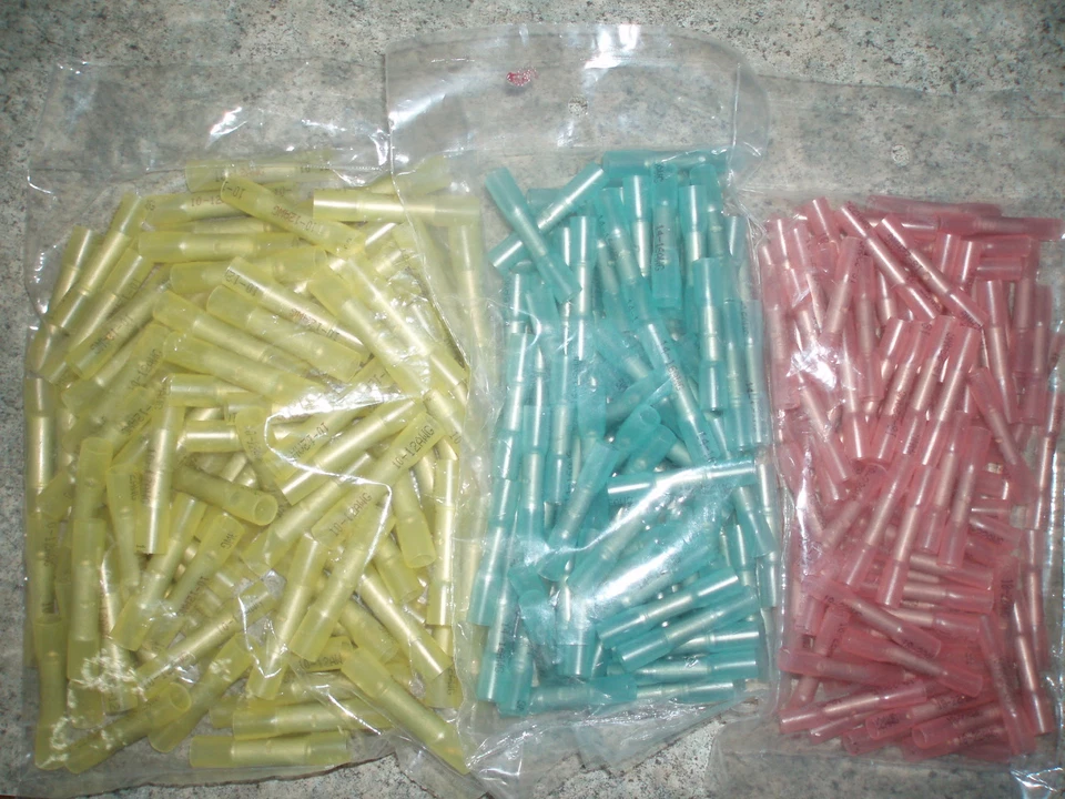 300 PIECES RED YELLOW BLUE NEW 3M HEATSHRINK HEATSHRINK WIRE CONNECTOR USA - Image 1 of 1
