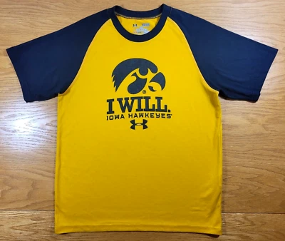 Camiseta Iowa Hawkeyes Juvenil Grande Dorada Negra Under Armour Ligera Atlética Foto 1 de 2