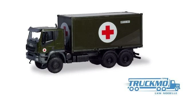 Herpa Bundeswehr Iveco Trakker 6x6 Abrollcontainer-LKW 746519 - Bild 1 von 1