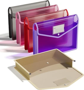 Plastic Expanding File Folder, Transparent envelopes with Snap Closure,No Divide - Picture 1 of 7