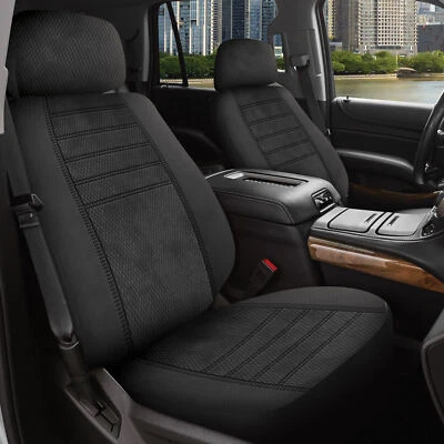 Fundas de asiento de camión Richmond negras 2pk Auto Drive con cubierta de reposacabezas  Foto 1 de 3