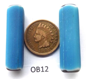 2 First Contact PERLEN TÜRKIS Nueva Cadiz Handelsperlen afrikanisch Lesen Sie mehr OB12 BG 87 - Bild 1 von 2