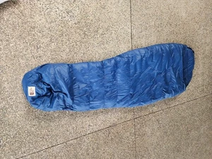THE NORTH FACE VTG GOOSE DOWN SLEEPING BAG BLUE BROWN LABEL USA MADE - Picture 1 of 6