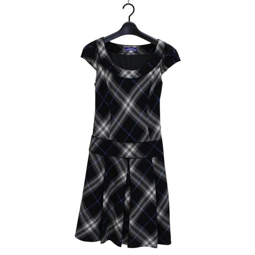 Abito Burberry blu etichetta check nero grigio bianco taglia 38 estivo