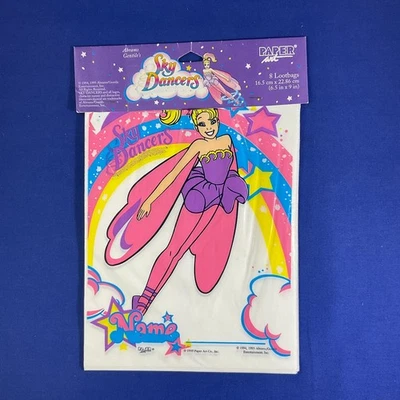 SKY DANCERS Vintage Birthday Party Supplies Loot Bags Pack of 8 - Image 1 of 4