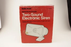 NOS Radio Shack Indoor/Outdoor Two Sound Electronic Siren Alarm 49-488f NEW - Picture 1 of 14