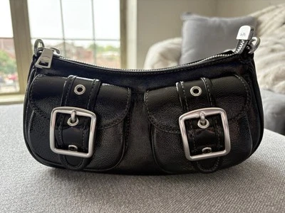 Bolso Baguette Coach Ashton en charol negro nuevo sin etiquetas Foto 1 de 4