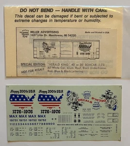 HERALD KING HO DECAL-HERALD KING 40’ -or- 50’ BICENTENNIAL BOX-SPECIAL EDITION - Picture 1 of 1