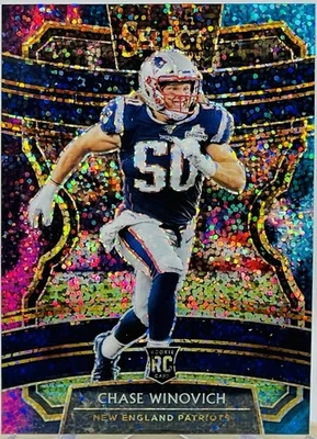 2019 Panini Select Concourse Prizm Cosmic Prizm #70 Chase Winovich RC Patriots - Image 1 of 2