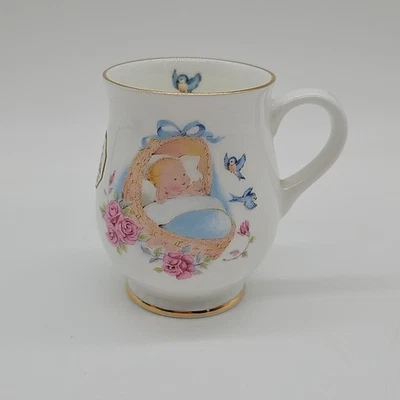 Royal Tara Cup Handmade Ireland "Congratulations On Your Baby" Girl Bone China - Image 1 of 4