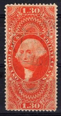 US R77c Used VF $1.30 orange Foreign Exchange Revenue perf. ZAYIX 0825SB1736 - Image 1 of 2