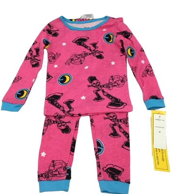 Conjunto de pijama de super-herói de algodão ajuste confortável para meninas Marvel 2 peças, rosa, tamanho-4 - Imagem 1 de 3