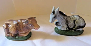 Vintage Nativity Nippon Yoko Boeki Japan Figurines Donkey & Cow Replacements - Picture 1 of 4