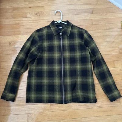 Stussy клетчатые фланелевые тени на молнии размер S мужские - Изображение 1 из 4