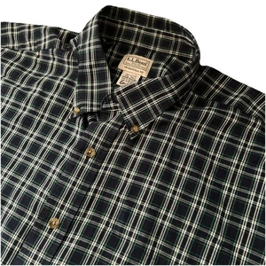 Camisa Deportiva LL Bean Para Hombre XXL Alta Sin Arrugas Kennebunk Ajuste Tradicional Cuadros - Imagen 1 de 5
