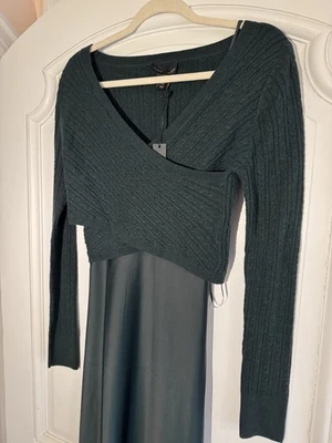 Vestido sin Mangas House Of Harlow 1960 Satén 2 Piezas Talla Mediana M Nuevo con Etiquetas Foto 1 de 3