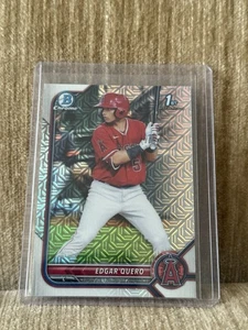 2022 Bowman #BCP-123 Edgar Quero Chrome Prospects Mojo Refractor 1st White Sox - Picture 1 of 2