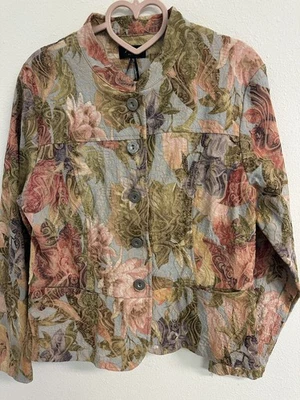 Chaqueta Peplum Tapiz Floral Analogía Para Mujer Talla Pequeña L Boho Cottagecore Foto 1 de 4