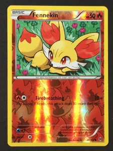 Pokemon Juego de Cartas Coleccionables Fennekin 25/162 Holograma Inverso Común XY BREAKthrough Casi Nuevo - Imagen 1 de 3