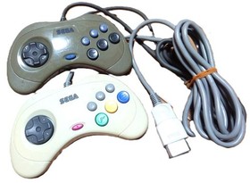 Sega Saturn Controller White Gray HSS-0101 Lot 2 Official Japan Import Tested