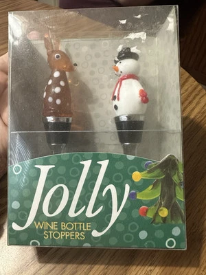 Tapones para botellas de vino alegres de Navidad conservan la frescura del vino  Foto 1 de 4