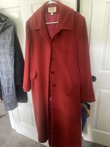 Talbots Damen Größe 16 langer roter Wintermantel - Bild 1 von 3