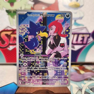 Team Rocket's Murkrow 200/182 Illustration Rare - Destined Rivals - Pokemon TCG - Image 1 of 2