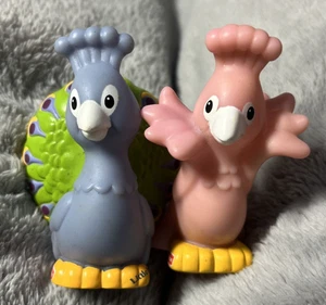 RARE fisher price little people peacock feather bird fly colorful farm Noah ark - Picture 1 of 11