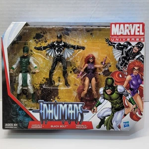 Marvel Universe Inhumans 3.75" 3 Pack Figures Boxed Set Black Bolt Medusa Karnak - Picture 1 of 6