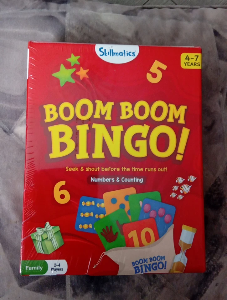 Boom Boom Bingo Numbers And Counting Skillmatics game for age 4-7 years