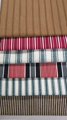 Lote de chatarra de tela de edredón muñeca artesanal de algodón a rayas rústica primitiva vintage Foto 1 de 4